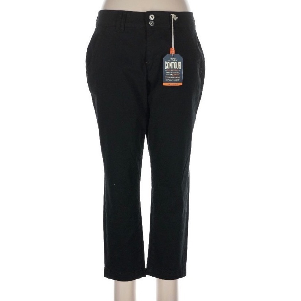 Jag Jeans Petite Flora Crop Black Pants‎ Classic Fit Contour Waist 12P